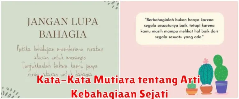 Kata-Kata Mutiara tentang Arti Kebahagiaan Sejati