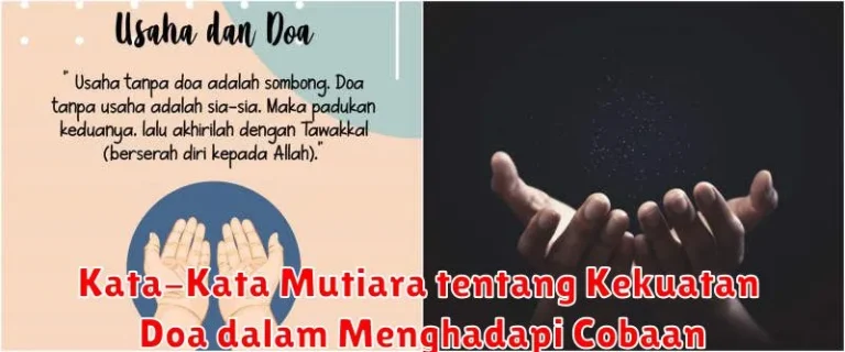 Kata-Kata Mutiara tentang Kekuatan Doa dalam Menghadapi Cobaan