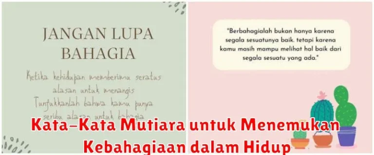 Kata-Kata Mutiara untuk Menemukan Kebahagiaan dalam Hidup